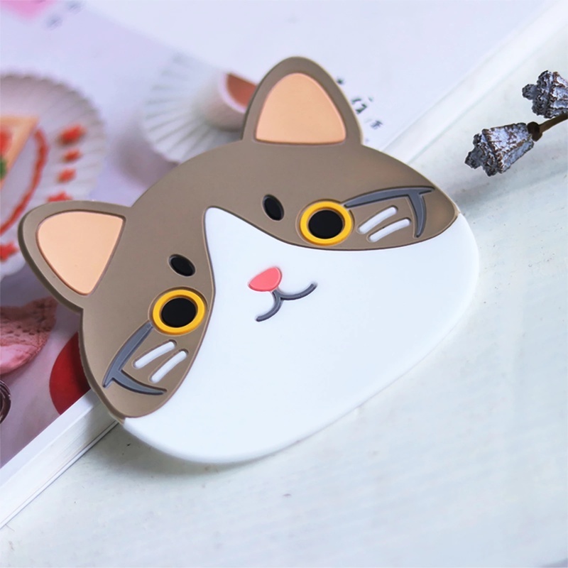 Miếng Lót Ly Chống Trượt Cách Nhiệt Hình Mèo Dễ Thương