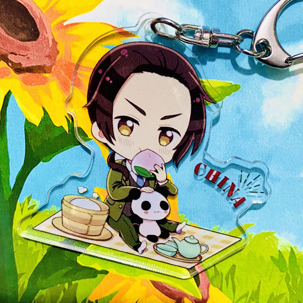 Móc khóa xinh xắn HETALIA THẾ GIỚI THU NHỎ ver ĂN UỐNG anime chibi xinh xắn độc đáo