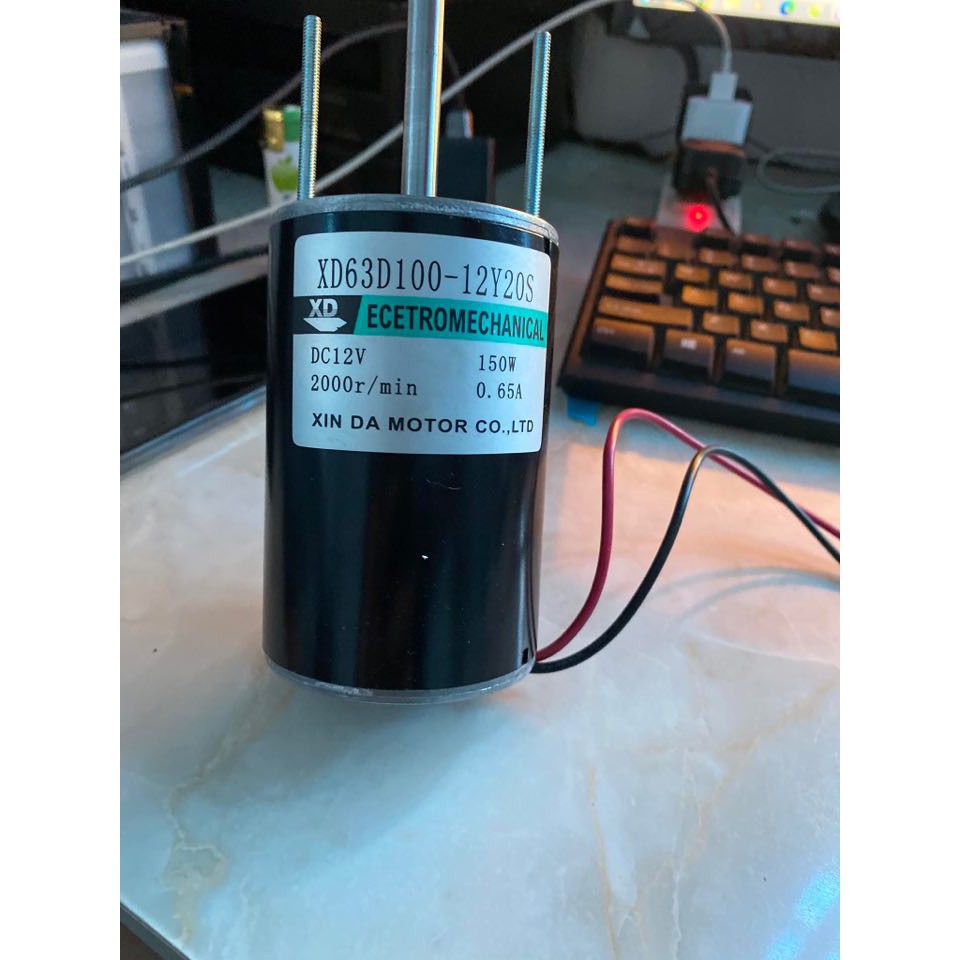 Động cơ tốc độ cao 63D100 12V24V DC 150W công suất lớn
