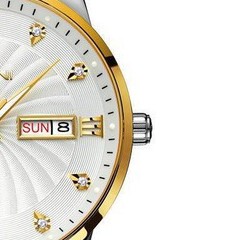 Đồng Hồ Nam PAGINI PA5588 Dây Thép Không Gỉ Cao Cấp Mặt Đính Đá -Kim Dạ Quang- Hiển Thị Ngày Tháng - Bảo Hành 12 Tháng