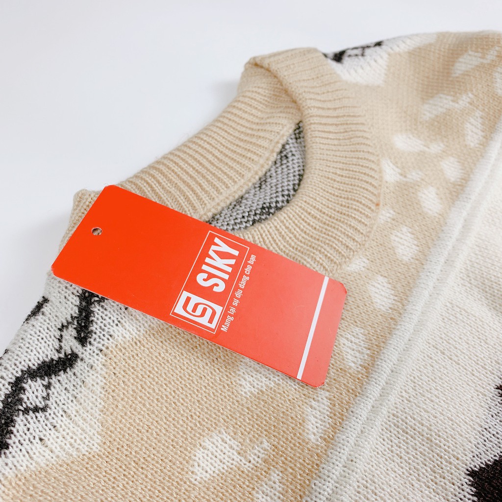 Áo len thổ cẩm họa tiết siêu ấm, siêu xinh-AL-05 | BigBuy360 - bigbuy360.vn