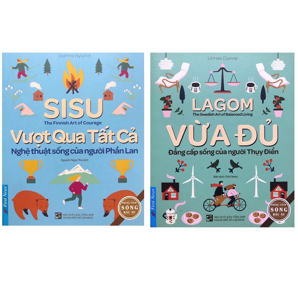 Sách - Combo 2 cuốn Vừa đủ đẳng cấp sống của người Thụy Điển + Vượt qua tất cả nghệ thuật sống của người Phần Lan