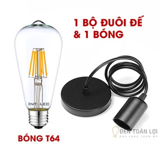 Bộ đui đế thả 1 mét và bóng đèn LED