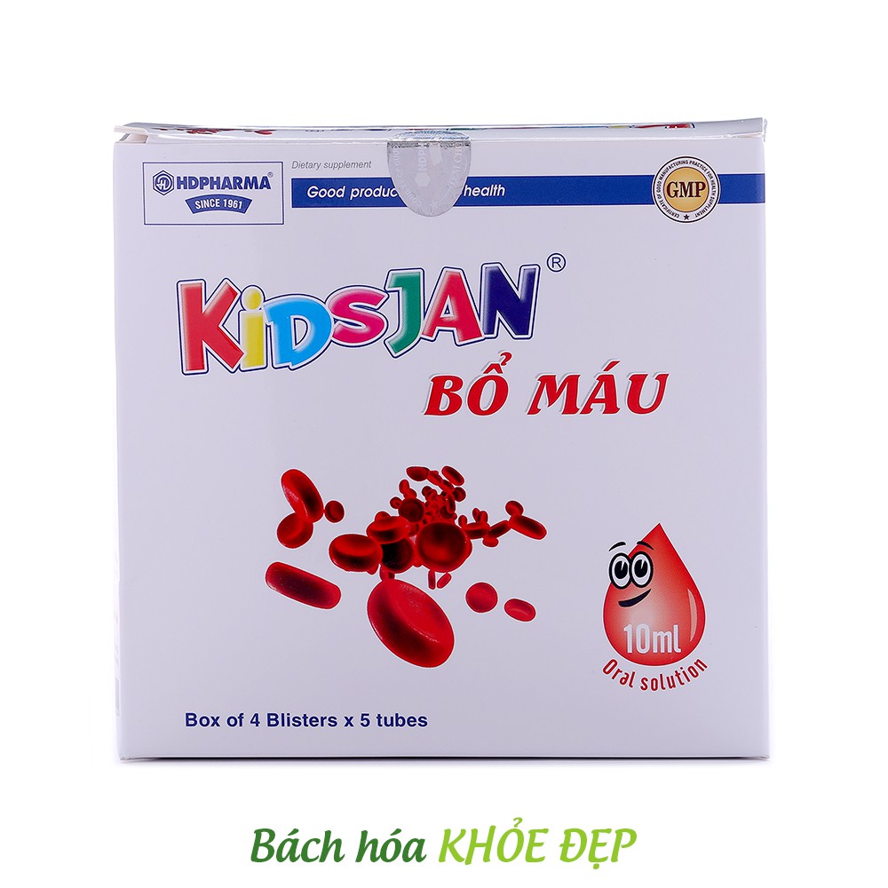 Siro KIDSJAN Bổ Máu bổ sung sắt, acid folic cho người thiếu máu - 20 ống [KIDSJAN Bổ Máu]