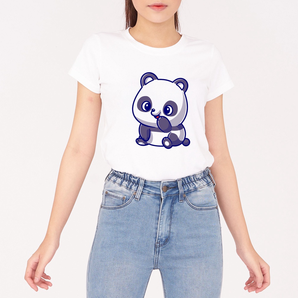 áo thun nữ bé gái mẹ và bé áo phông tay ngắn cổ tròn chất cotton co giản hình gấu dễ thương