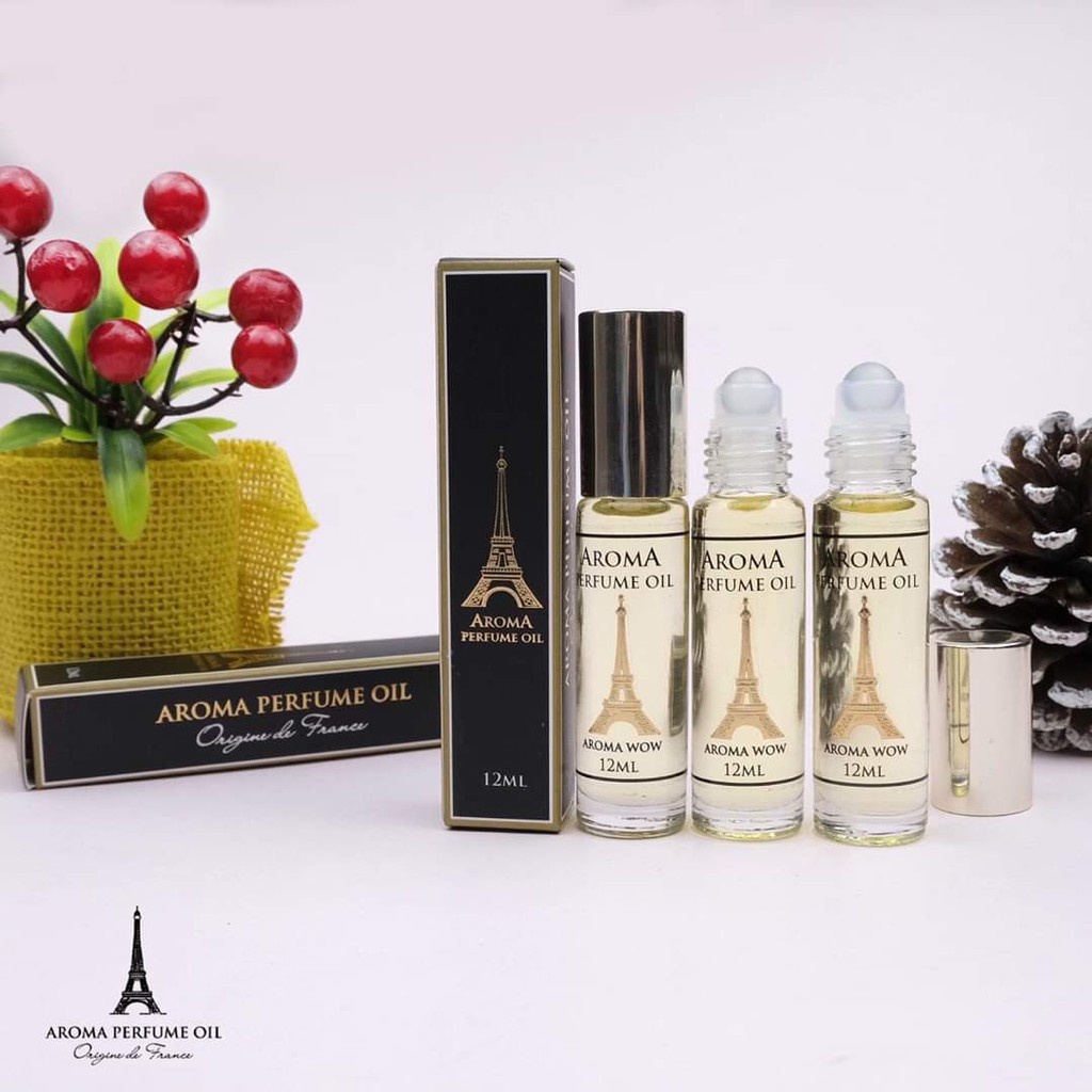 Tinh Dầu Nước Hoa Pháp Aroma Perfume Dạng Lăn 12ml, Thơm Dịu, Sang Trọng, Chính Hãng Pháp