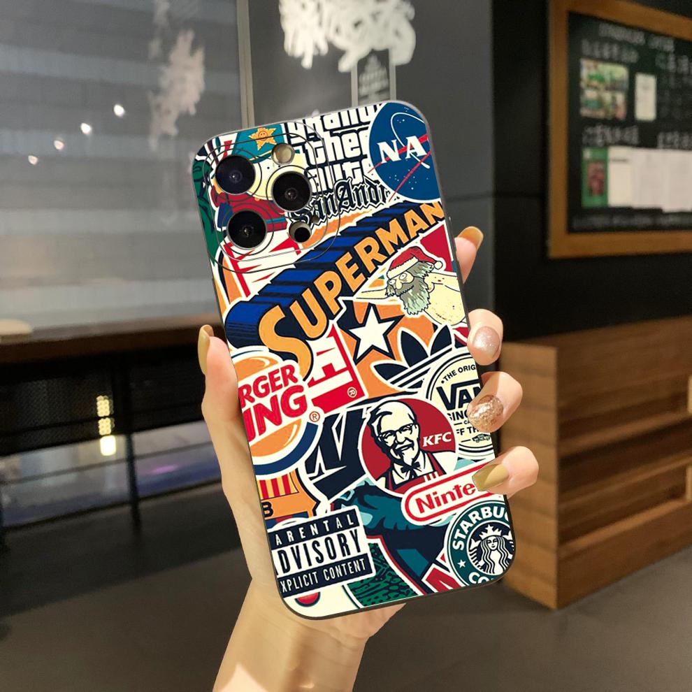 Ốp Điện Thoại Viền Vuông In Hình Vẽ Thời Trang Cho Samsung Galaxy A33 A53 A73 5G A32 A52S A72 A31 A41 A71