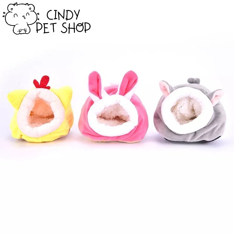 Nhà ngủ bông có miếng đệm cho Hamster, Sóc Bay Úc,...