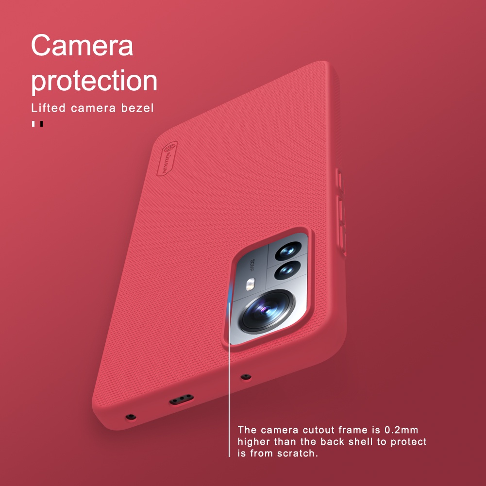 Ốp điện thoại NILLKIN PC cứng siêu mỏng nhám chống sốc chống bám dấu vân tay cho Xiaomi Mi 12 Lite