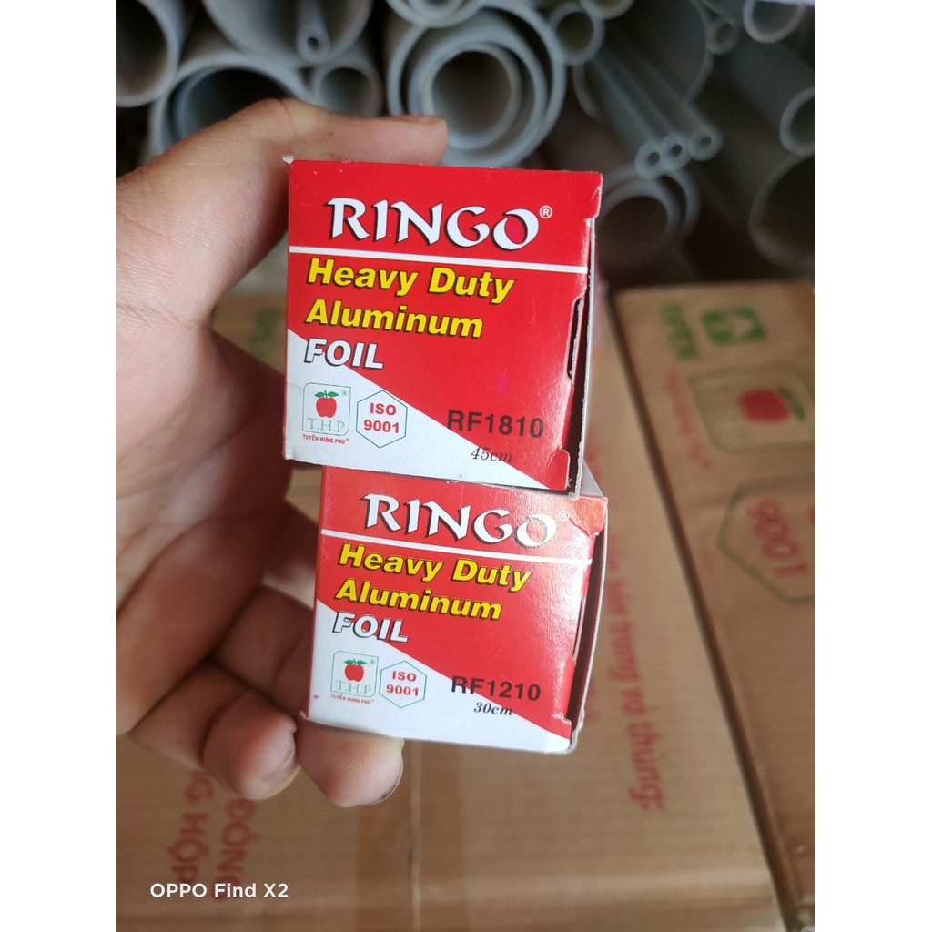 Giấy bạc nướng, bọc thực phẩm Ringo dùng để nướng cá - thịt