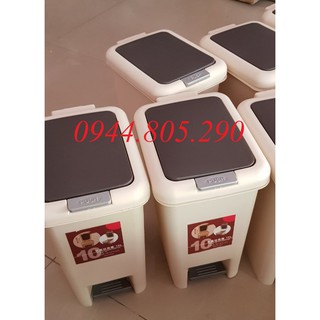 Thùng rác đạp chân 10L cao cấp
