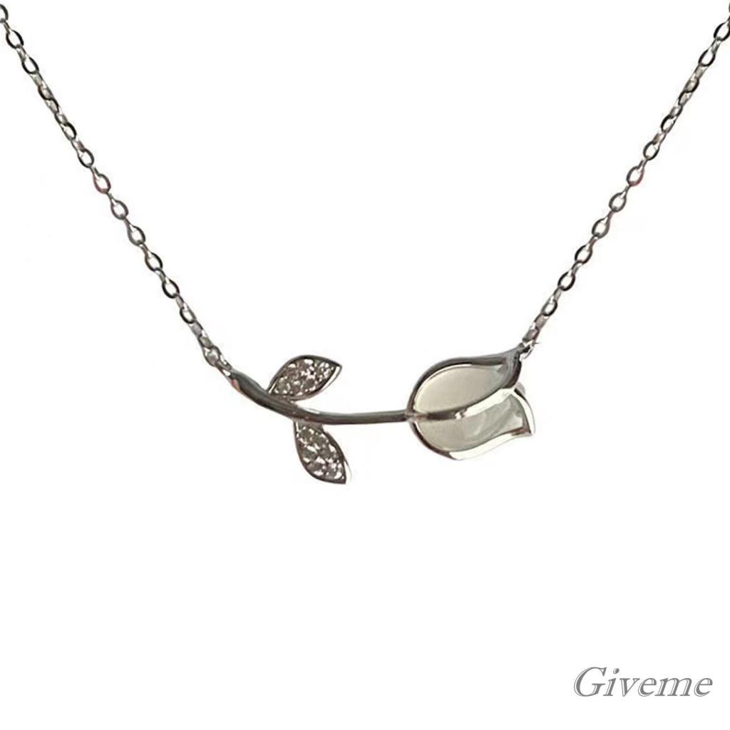 Vòng cổ Mặt Hoa Tulip Thời Trang Cao Cấp Sang Trọng Cho Nữ