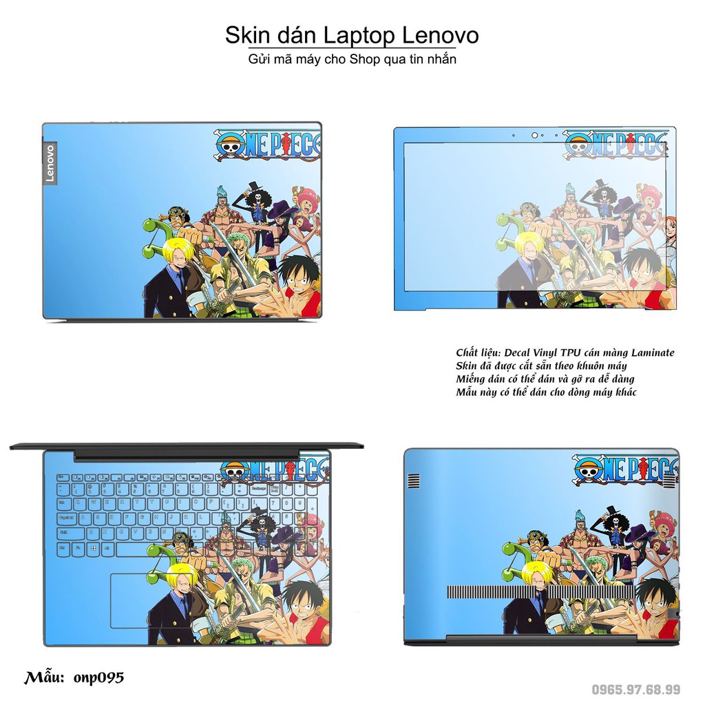 Skin dán Laptop Lenovo in hình One Piece nhiều mẫu 9 (inbox mã máy cho Shop)