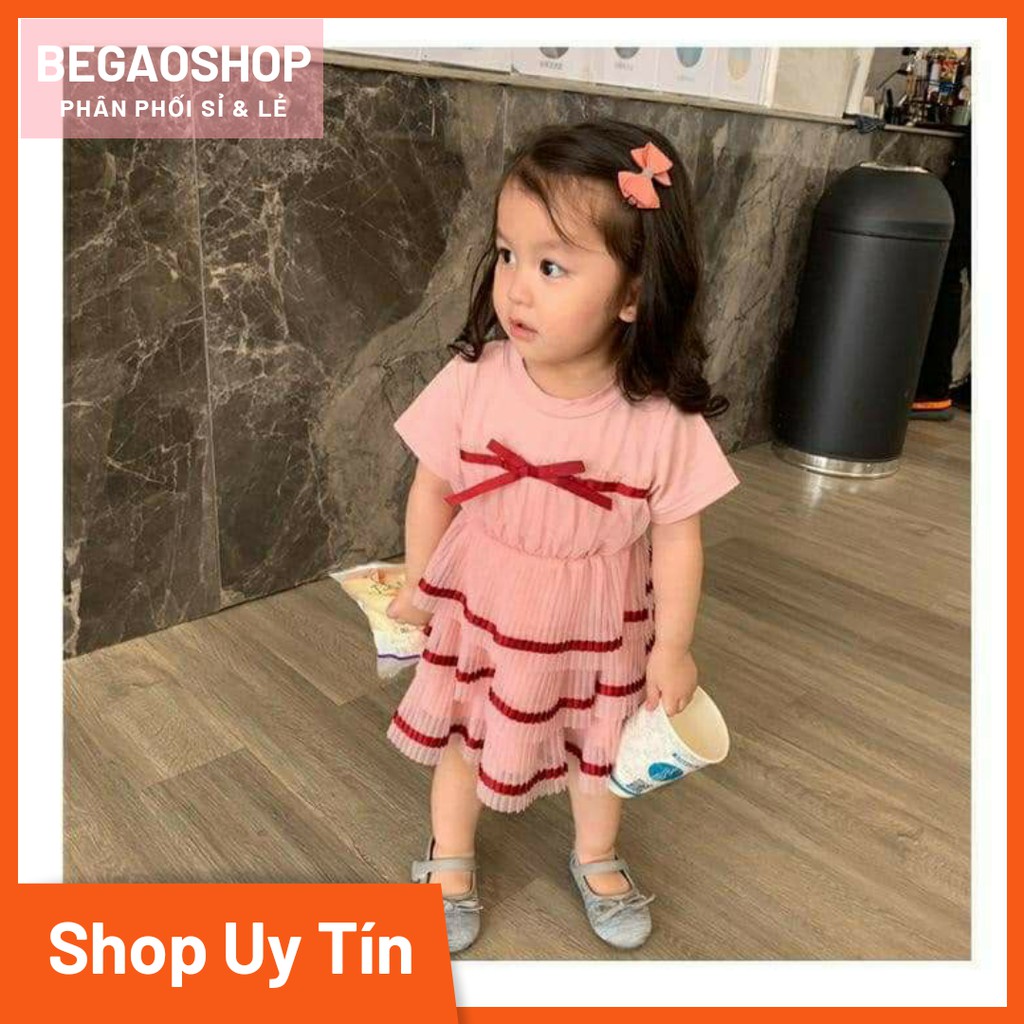 Váy cho bé BabyGao cotton xếp tầng cực xinh cho Bé Gái