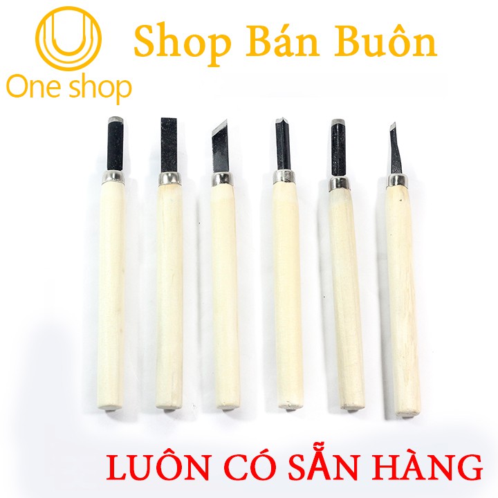 Bộ Dao Tiện Cán Gỗ 6 Chiếc