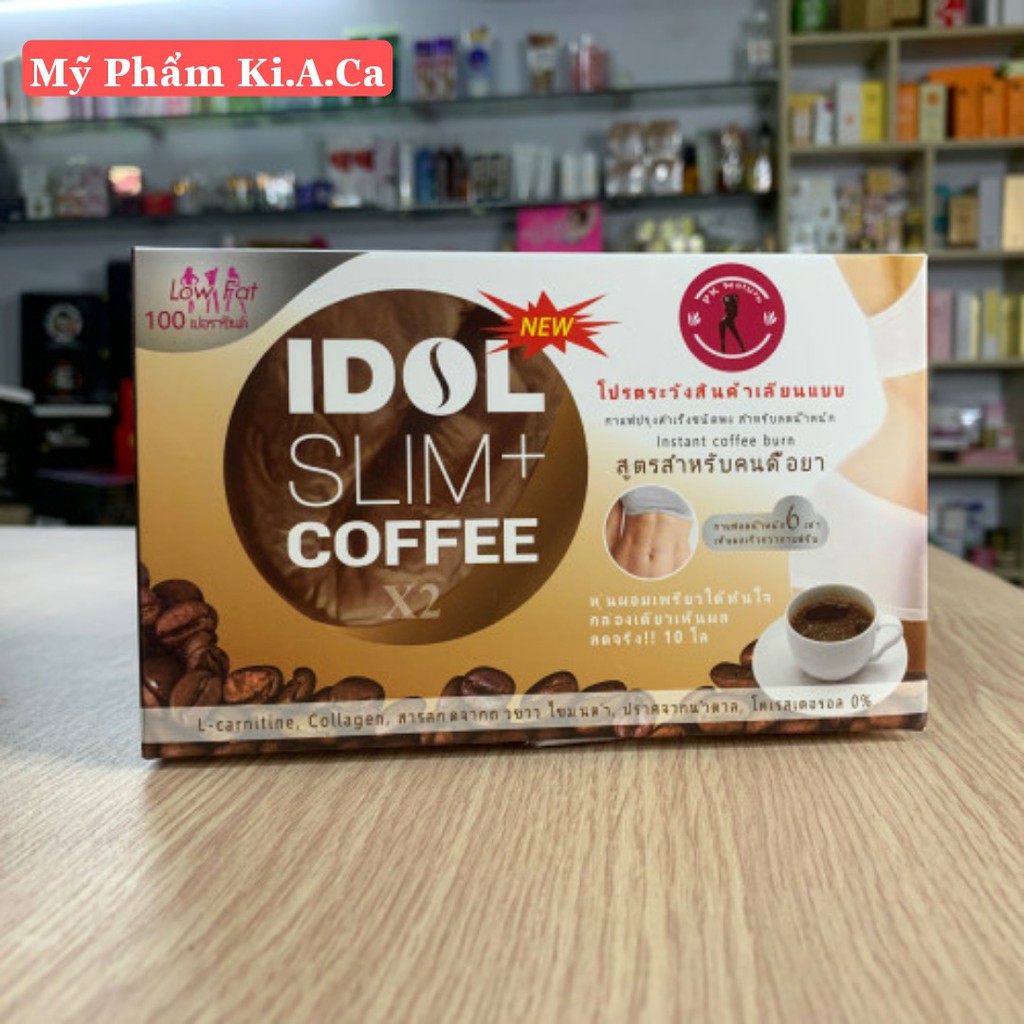 Cà Phê Giảm Cân Idol Slim Coffee Thái lan, Giảm Mạnh, Giảm 3-5kg tùy theo cơ địa ( hộp 10 gói )