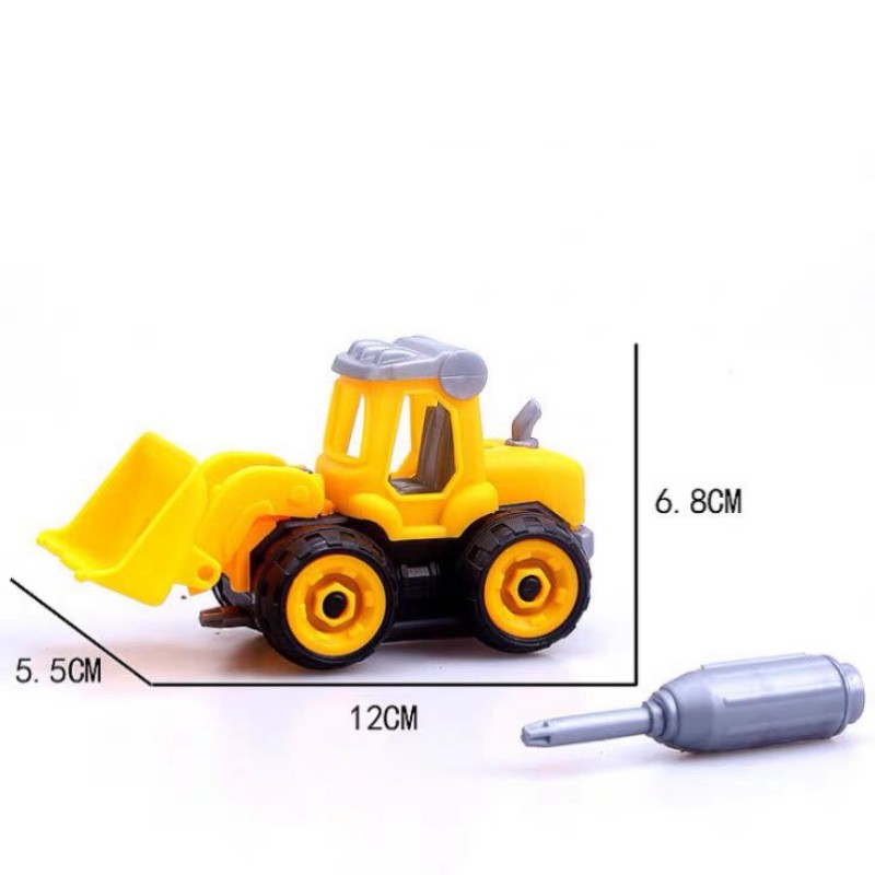 Ô tô đồ chơi trẻ em set 6 xe cẩu cho bé rèn luyện khả năng vận động DC004