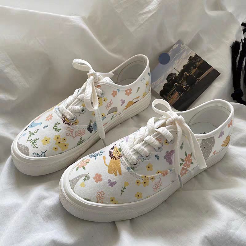 giày ulzzang nữ hoạ tiết cực xinh đi nhẹ chân, bền đẹp (hàng QC)