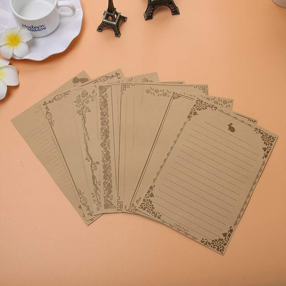 Bộ 8 Tấm Giấy In Chữ Phong Cách Châu Âu Cổ Điển Dùng Trang Trí DIY