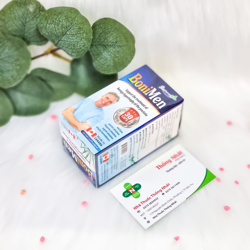 Viên uống giảm tiểu đêm, tiểu buốt, phì đại tuyến tiền liệt Boni Men hộp 30 viên