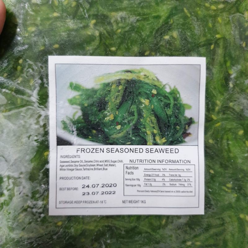 Có lẻ dùng thử / Salad rong biển tươi trộn mè Chuka Wakame Nhật Bản / NISSI / Frozen seasoned Seaweed