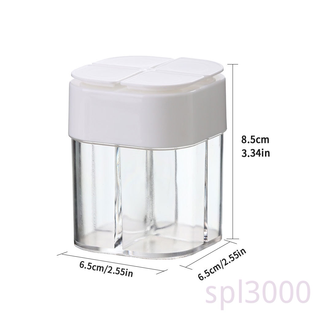 Lọ Nhựa Đựng Gia Vị 4 Ngăn Tiện Dụng Cho Nhà Bếp