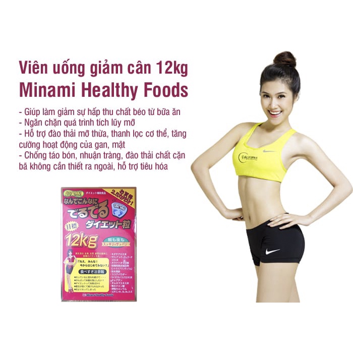 Viên uống giảm 12kg Minami Nhật Bản (tặng kèm 4 gói lẻ)