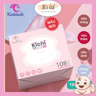 Tấm lót thấm sữa / Lót thấm sữa kichi 2 phân loại 36 và 108 miếng thấm hút nhanh