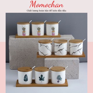 Lọ đựng gia vị gốm sứ cao cấp/gốm sứ an toàn/dễ rửa sạch/không mùi/độ bền cao/kiểu dáng sang trọng/hũ đựng gia vị