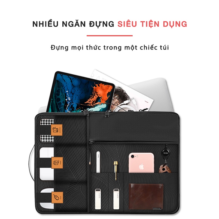 Túi chống sốc, Túi xách Laptop, Macbook 13/14/15/15.6/16inch - Bảo vệ 360 độ - Wiwu Alpha Double Layer Sleeve