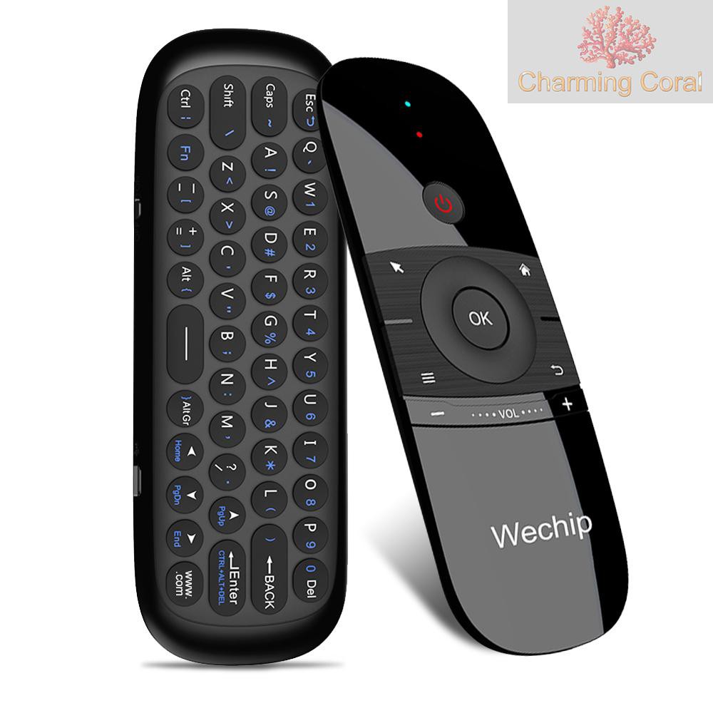 CTOY Wechip W1 2.4G Air Mouse Wireless Keyboard Remote Control Infrared Remote Learning 6-Axis Motion Sense w/ USB Receiver for Smart TV Android TV BOX Laptop PC