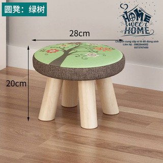 Ghế đôn bọc nỉ - Ảnh thật