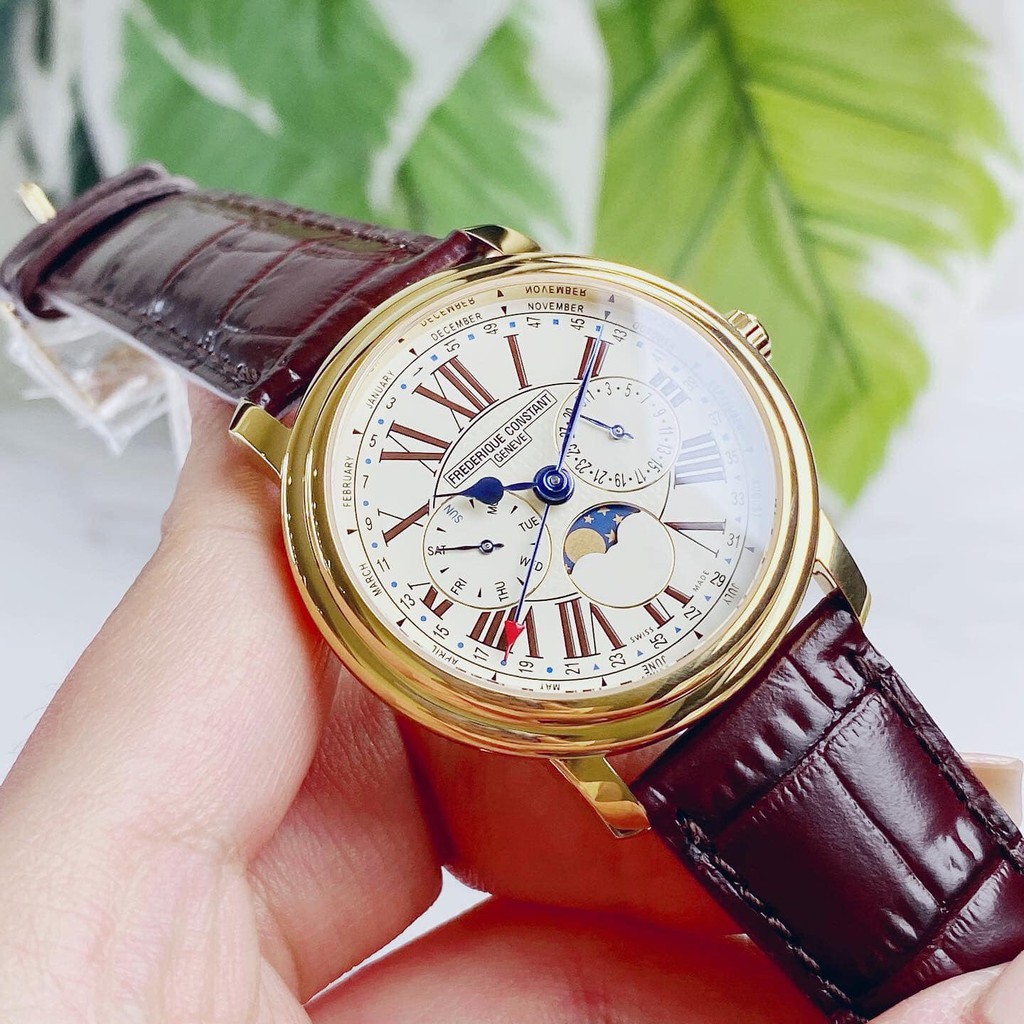 Đồng hồ nam chính hãng Frederique Constant FC-270EM4P5 - máy Quartz pin - Kính Sapphire - Dây da