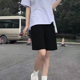 Đen Quần Short Thể Thao Ống Rộng Lưng Cao Thời Trang Mùa Hè Cho Nữ