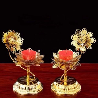 Đế nến hoa sen hợp kim