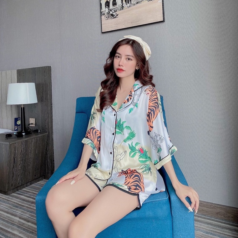 Tổng hợp Đồ bộ nữ pijama mặc nhà quần dài, đùi tay lửng cánh dơi chất liệu Mango freesize | BigBuy360 - bigbuy360.vn