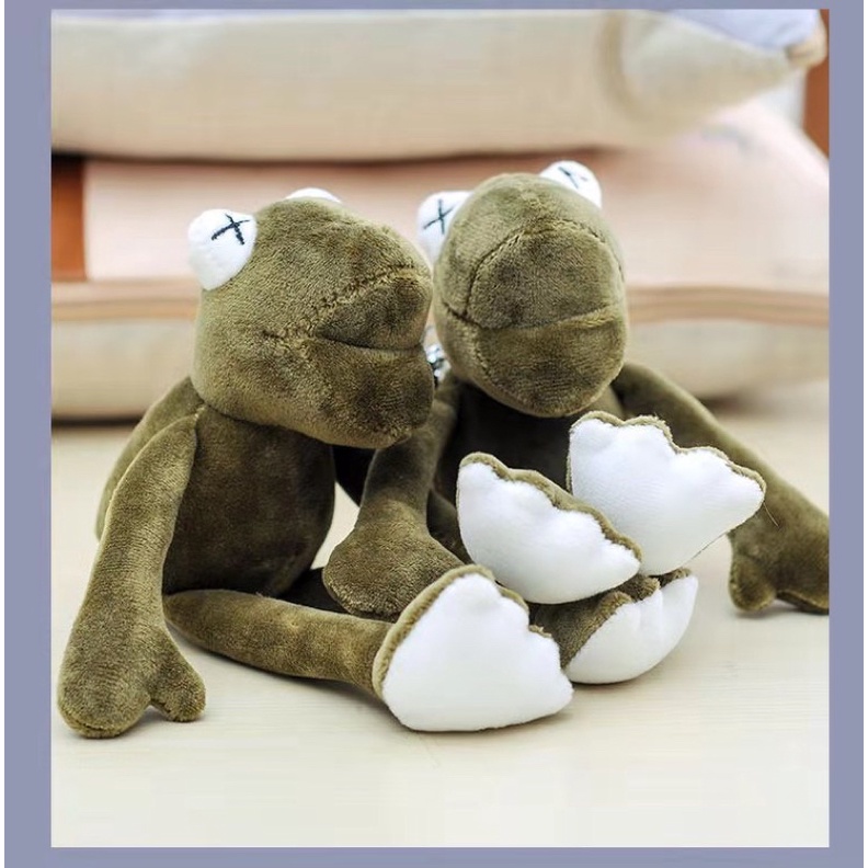 Móc Khoá Chú Ếch Nhồi Bông Siêu Dễ Thương Trang Trí Balo , Túi Xách