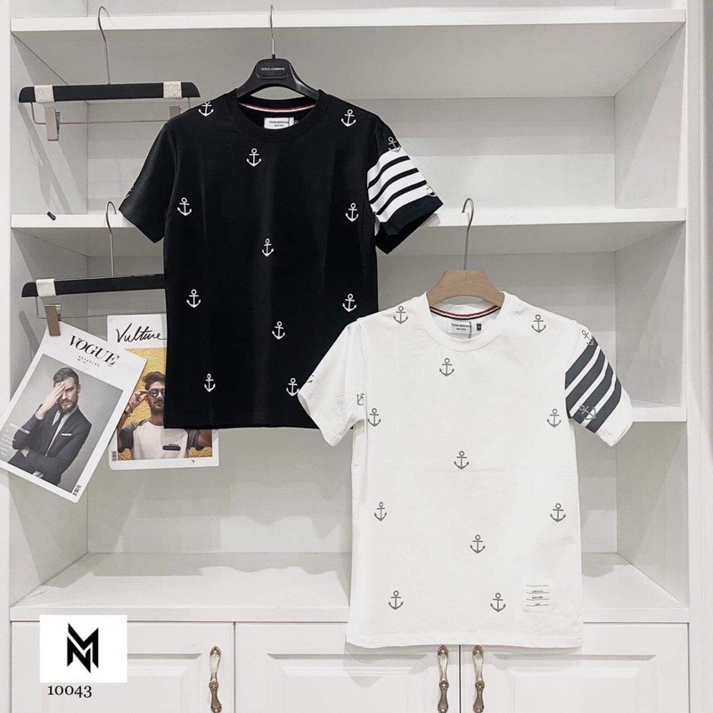 Áo phông form thụng mỏ neo tay 4 vạch nam nữ mặc đẹp (CT-39KT)