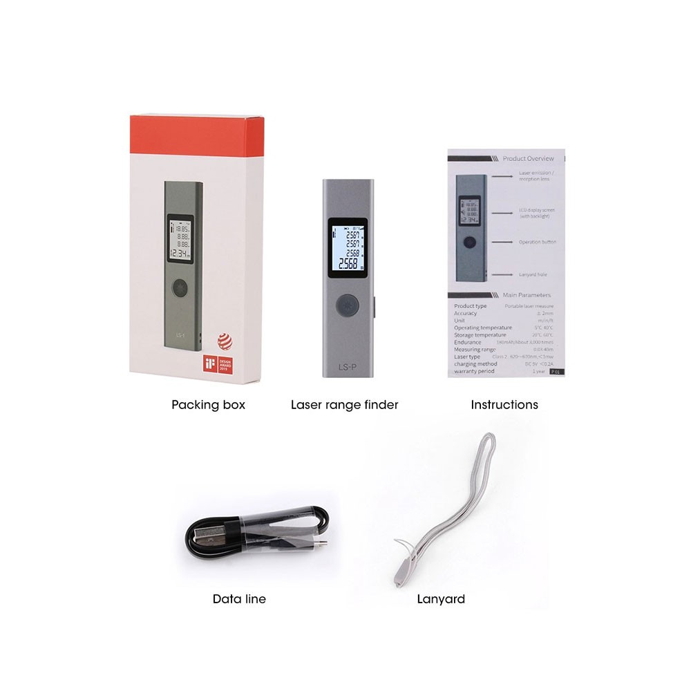 Máy Đo Khoảng Cách Laser XIAOMI DUKA LS-1/ DUKA LS-P - Bảo hành 1 tháng - Shop Điện Máy Center