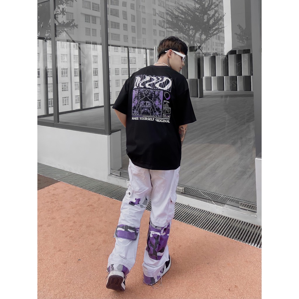 Áo Thun Unisex MYO Vải Cotton In Hình Insomania Đen