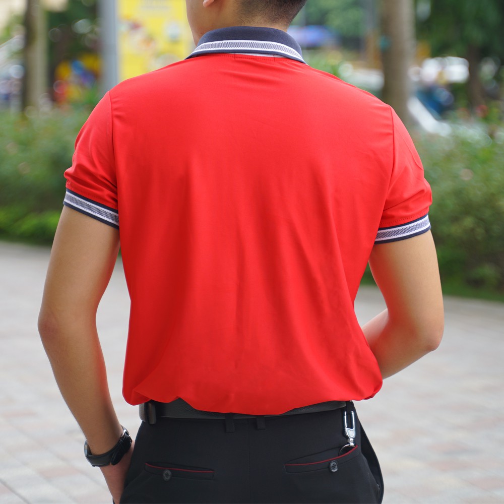 Áo thun nam POLO thêu chữ Champion cotton lạnh sang trọng đỏ- Glory A30521DO | BigBuy360 - bigbuy360.vn