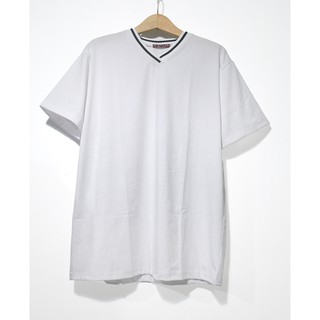 [Hình Thật 100%] Áo Thun Tay Lỡ Nam Unisex Cổ tim màu trắng