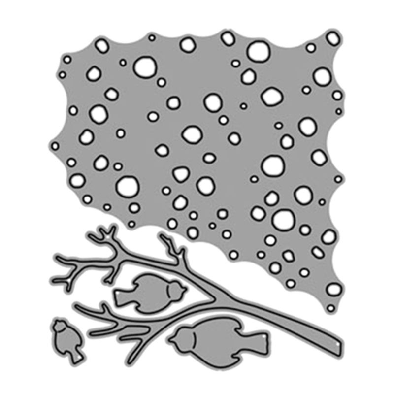 Khuôn Cắt Giấy Kim Loại Hình Cành Cây Xinh Xắn