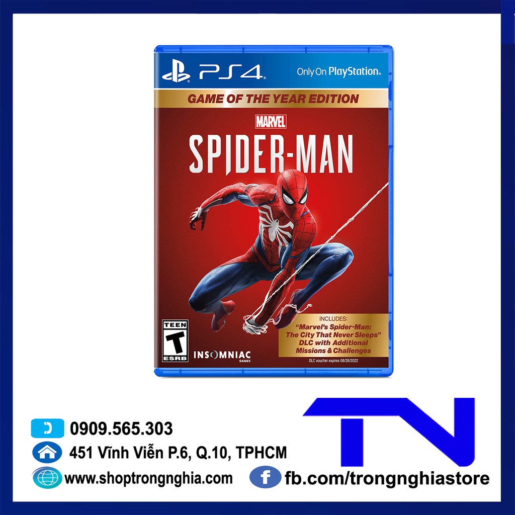 [Mã 155ELSALE giảm 7% đơn 300K] Đĩa Game PS4 - Marvel's Spider Man Game of The Year hệ USA