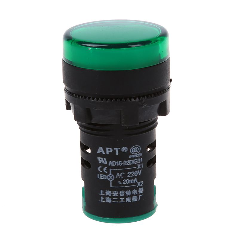 Set 3 Bảng Đèn LED 22Mm AC 220V Ánh Sáng Đỏ / Vàng