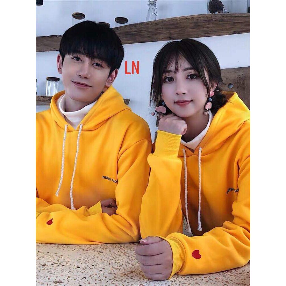 Áo đôi hoodie maian tim tay LNG1119