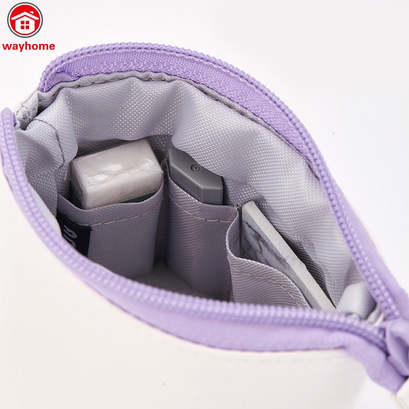 Túi đựng bút chì kéo lên được bằng PU nhung gân sức chứa lớn làm quà tặng cho bé