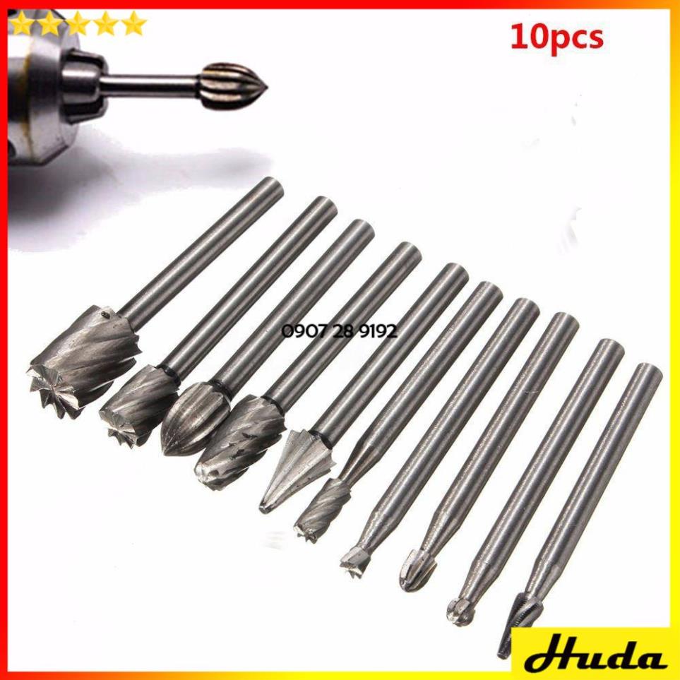 Bộ mũi mài gỗ gắn máy khoan mài cắt mini ❤️FREESHIP❤️ Đầu mài điêu khắc gỗ lũa dụng cụ làm bonsai chuyên nghiệp