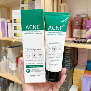 Sữa Rửa Mặt Cho Da Mụn SOME BY MI AHA BHA PHA 30 Days Miracle Cleansing Foam 100mL
