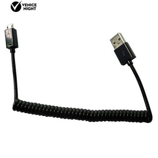 *3ft 1m Spring Coiled USB 2.0 Male to Micro USB 5 Pin Data Sync Charger Cable